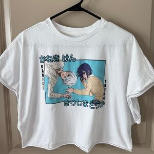 Tokyo Ghoul Cropped Graphic T-Shirt with Anime Design